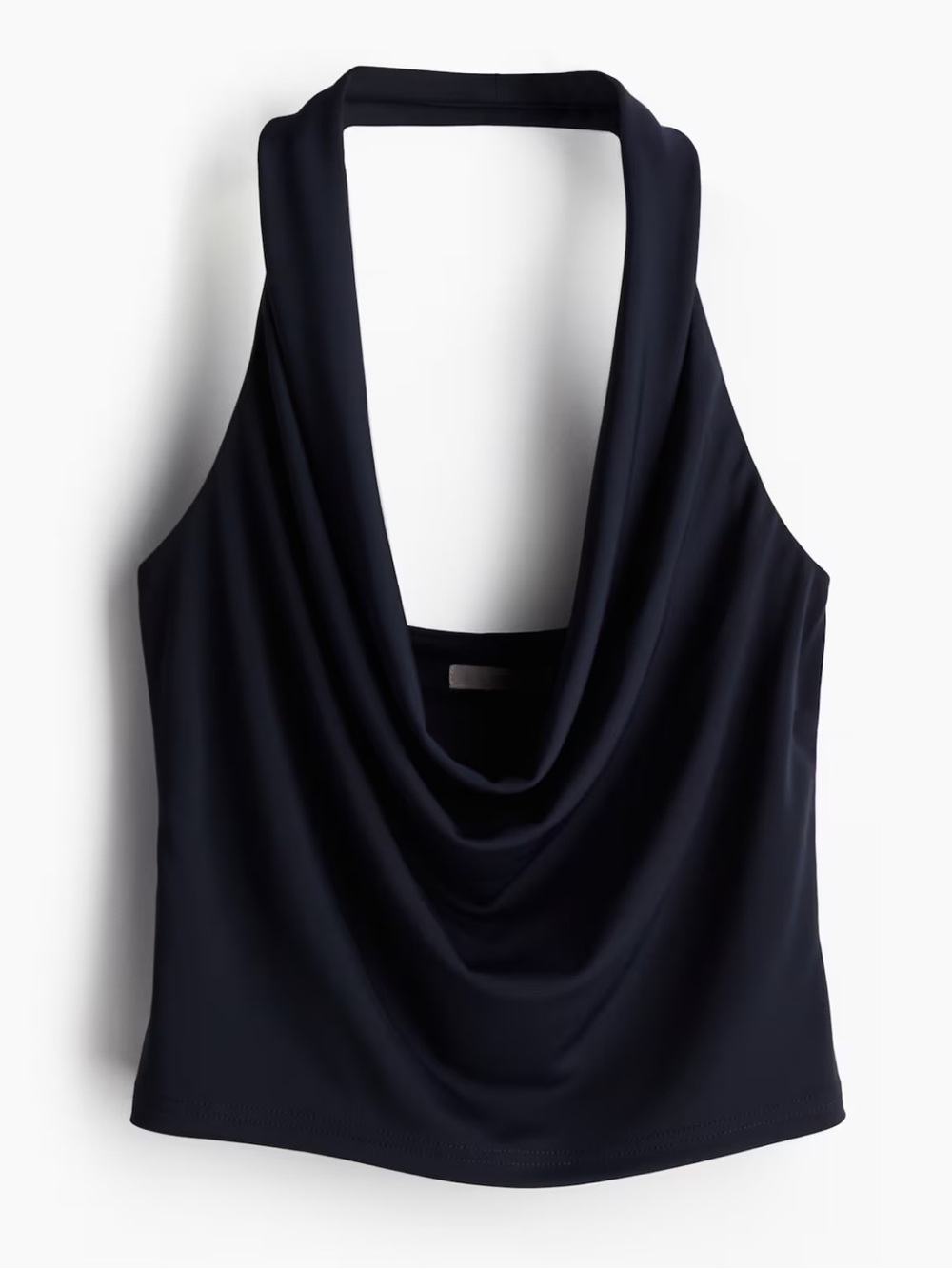 Halterneck cowl neckline top